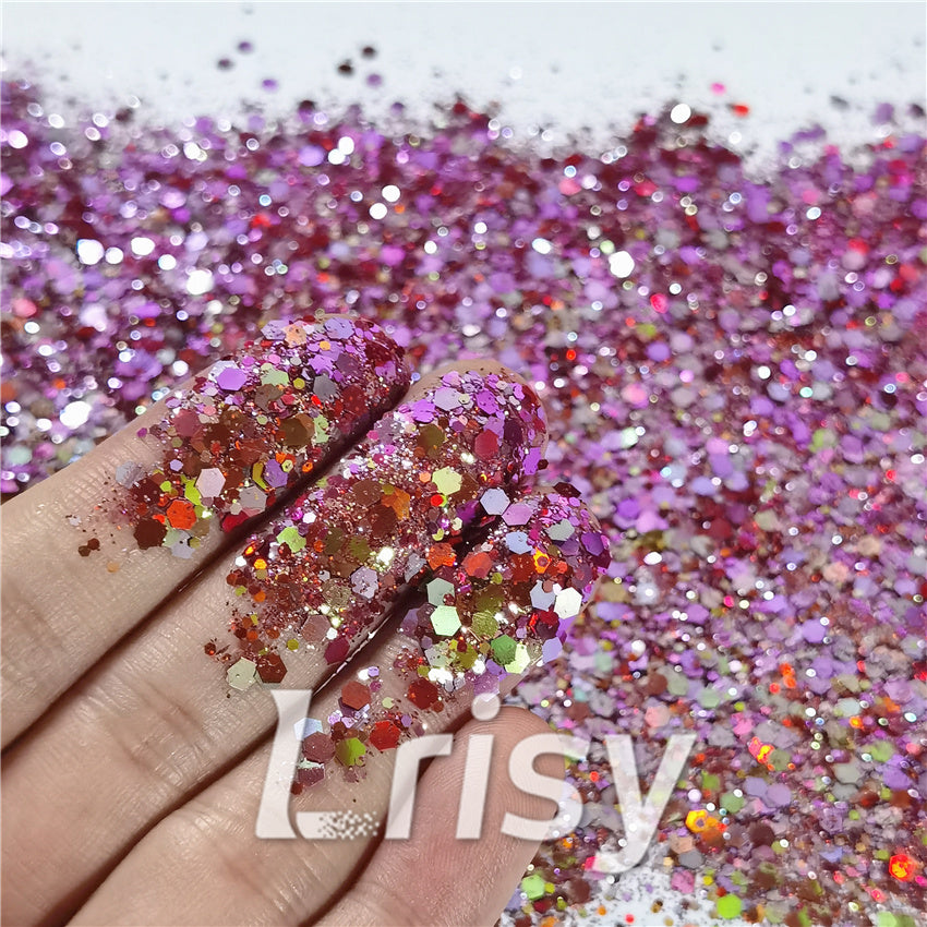 General Mixed Iridescent Phantom Purple Glitter C-BSL003
