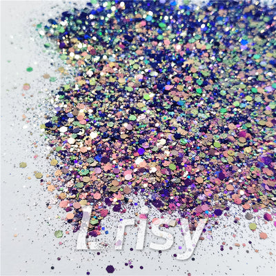 General Mixed Iridescent Phantom Purple Glitter C-BSL010
