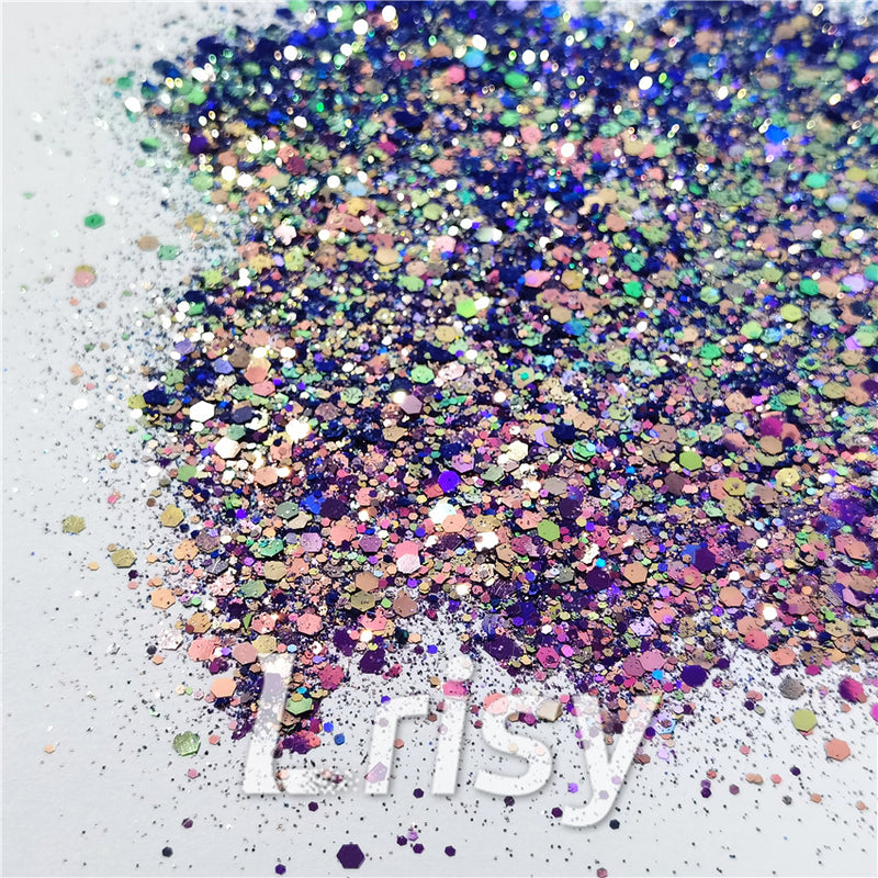 General Mixed Iridescent Phantom Purple Glitter C-BSL010