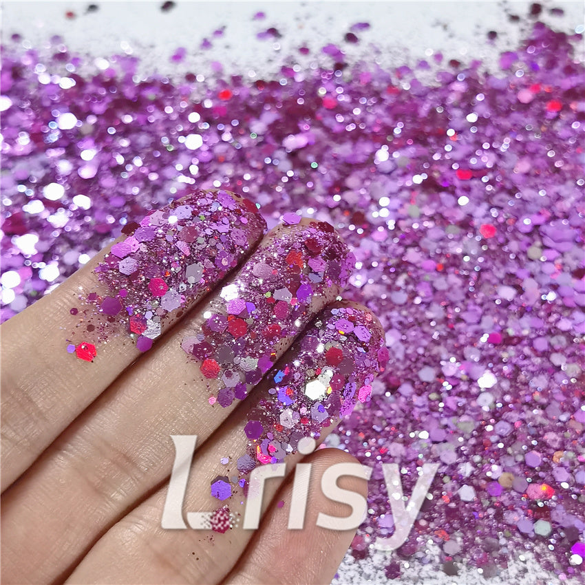 General Mixed Iridescent Phantom Purple Glitter C-BSL009