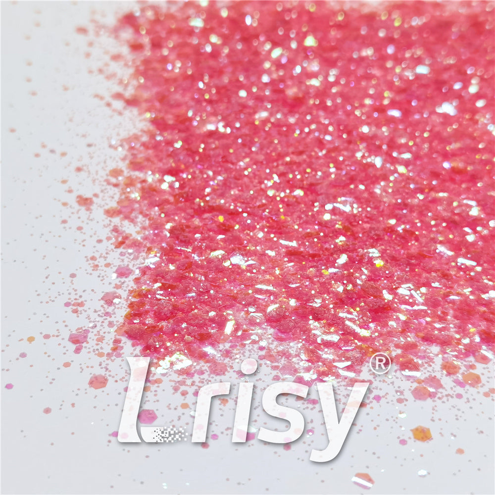 General Mixed Iridescent Translucent Pink Glitter C018