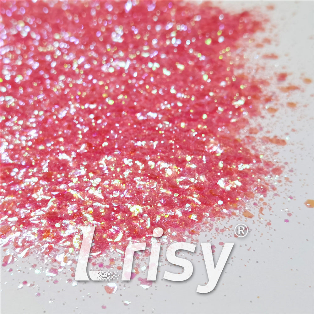 General Mixed Iridescent Translucent Pink Glitter C018