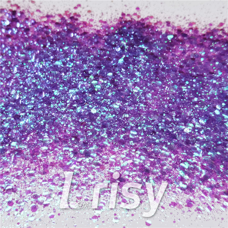General Mixed Iridescent Translucent Purple Glitter C006