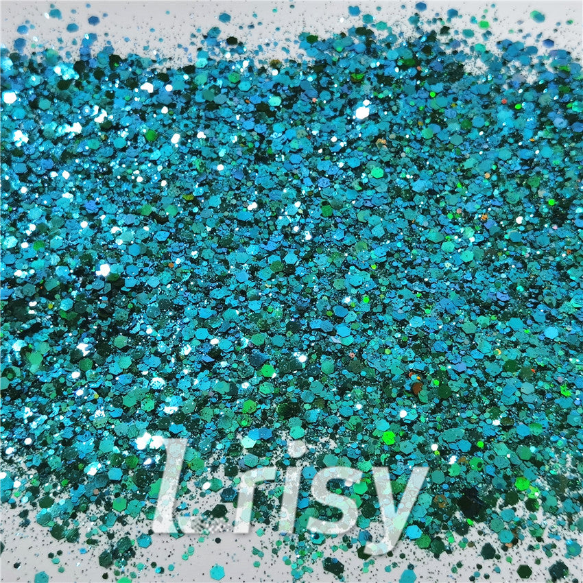 General Mixed Iridescent Phantom Lake Green Glitter C-BSL006