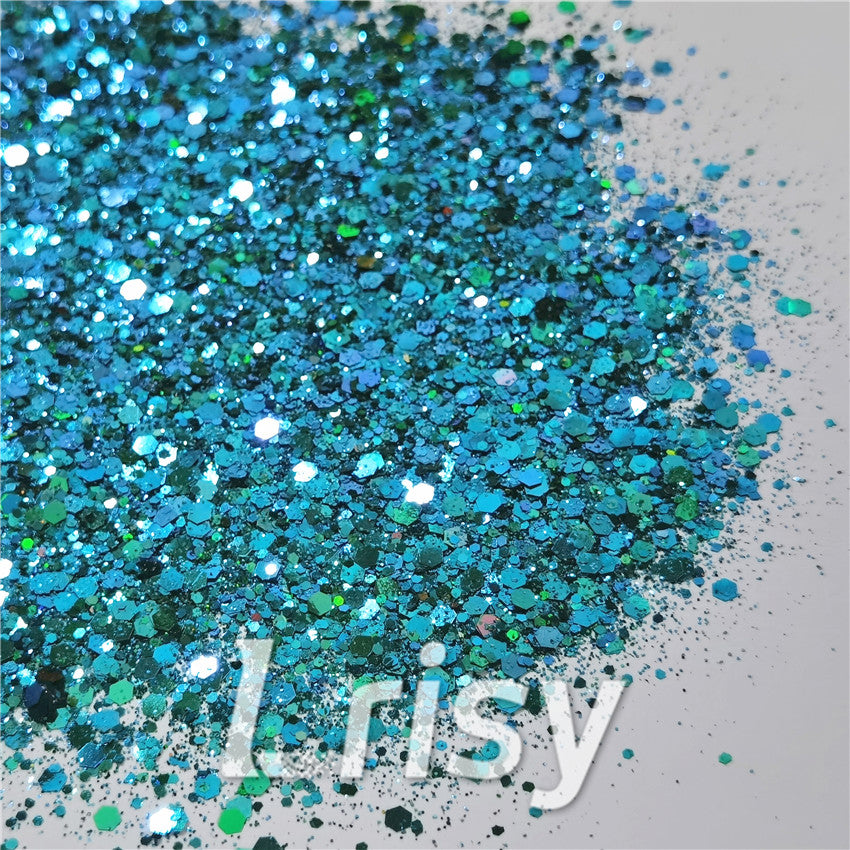 General Mixed Iridescent Phantom Lake Green Glitter C-BSL006