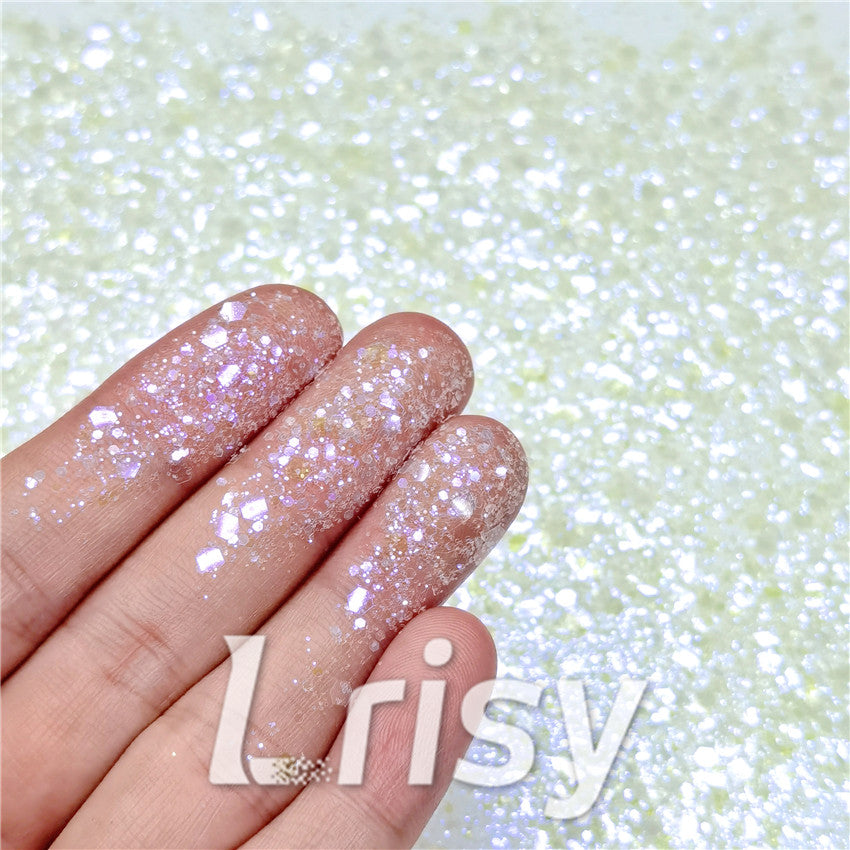 General Mixed Iridescent Translucent Purple Glitter C014