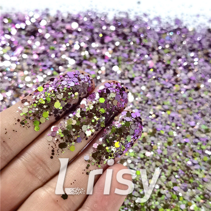 General Mixed Iridescent Phantom Purple Glitter C-BSL7822