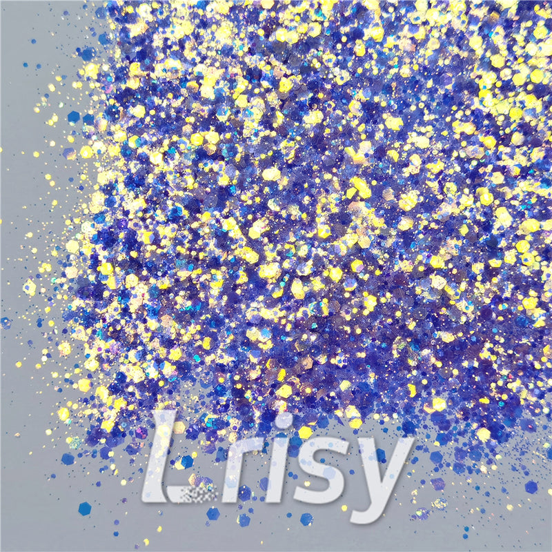 General Mixed Fluorescent Blue High Brightness Glitter FC337
