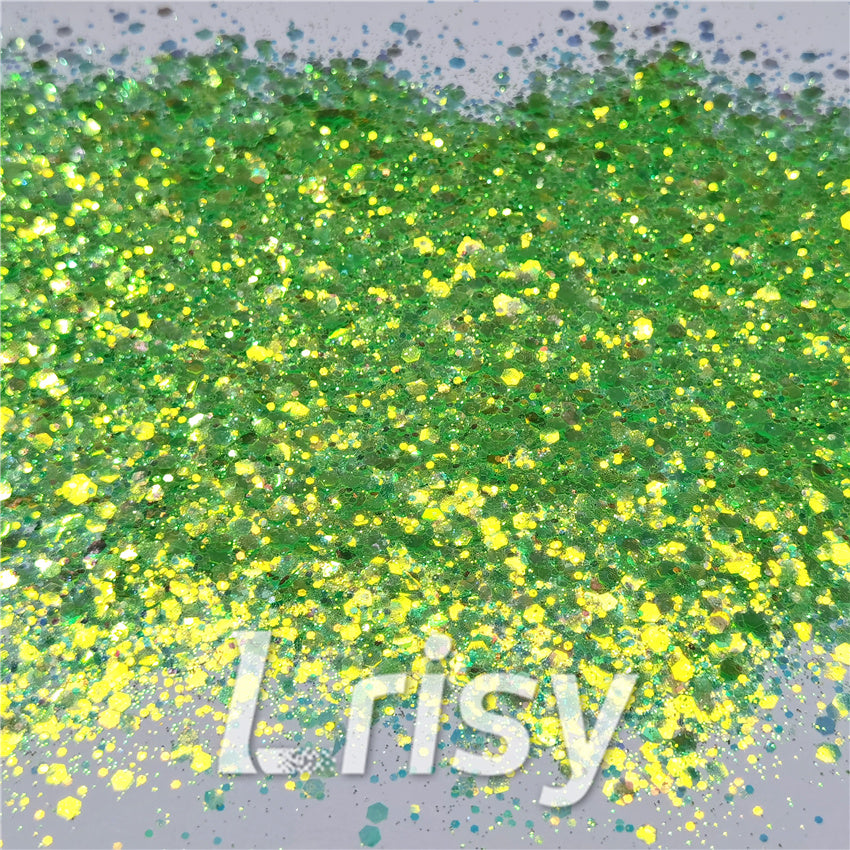 General Mixed Fluorescent Green High Brightness Glitter FC333A
