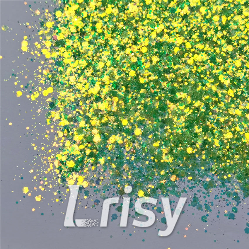 General Mixed Fluorescent Green High Brightness Glitter FC333A