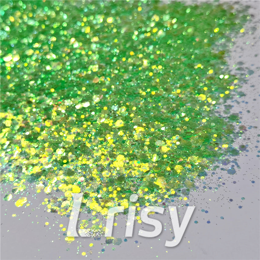 General Mixed Fluorescent Green High Brightness Glitter FC333A