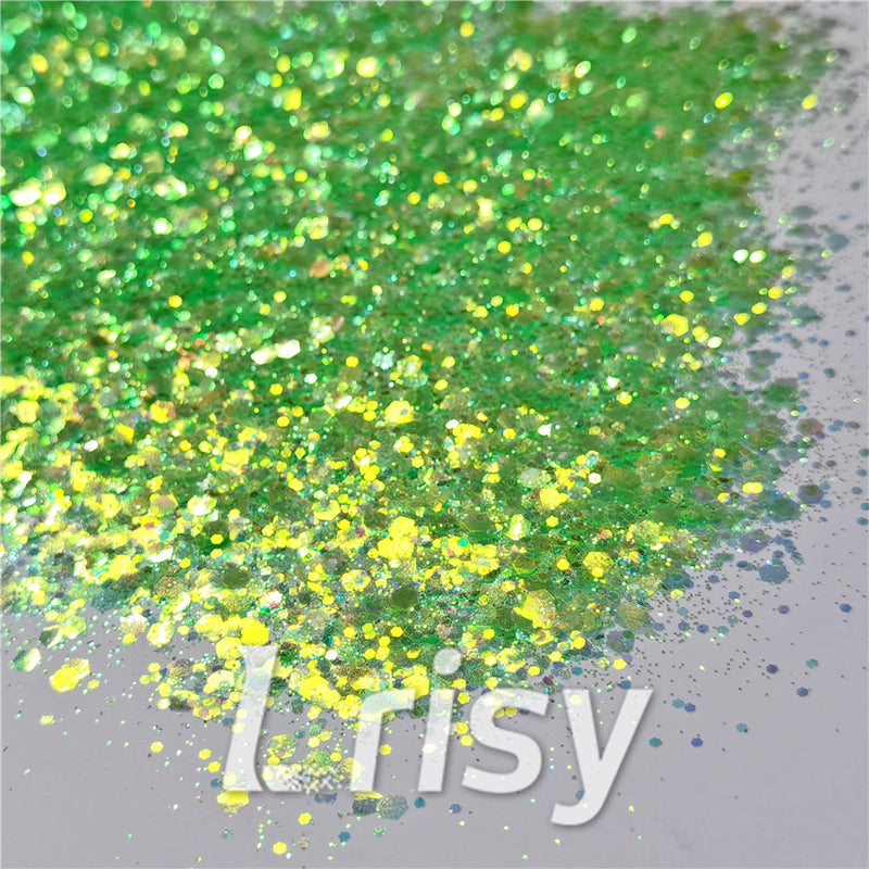 General Mixed Fluorescent Green High Brightness Glitter FC333A