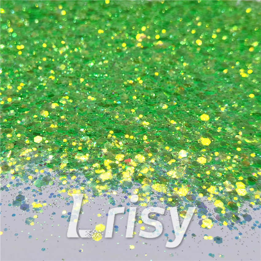 General Mixed Fluorescent Green High Brightness Glitter FC333A