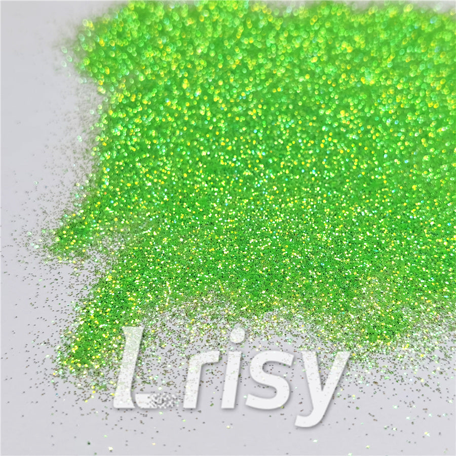 0.3mm Fluorescent Green High Brightness Iridescent Glitter FC333A