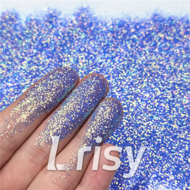 0.3mm Fluorescent Blue High Brightness Iridescent Glitter FC337