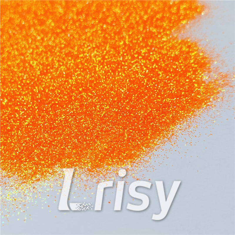 0.3mm Fluorescent Orange High Brightness Iridescent Glitter FC335