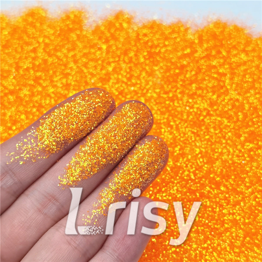 0.3mm Fluorescent Orange High Brightness Iridescent Glitter FC335