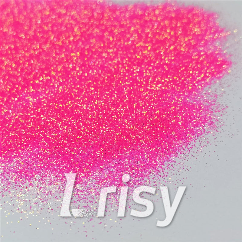 0.3mm Fluorescent Pink High Brightness Iridescent Glitter FC339