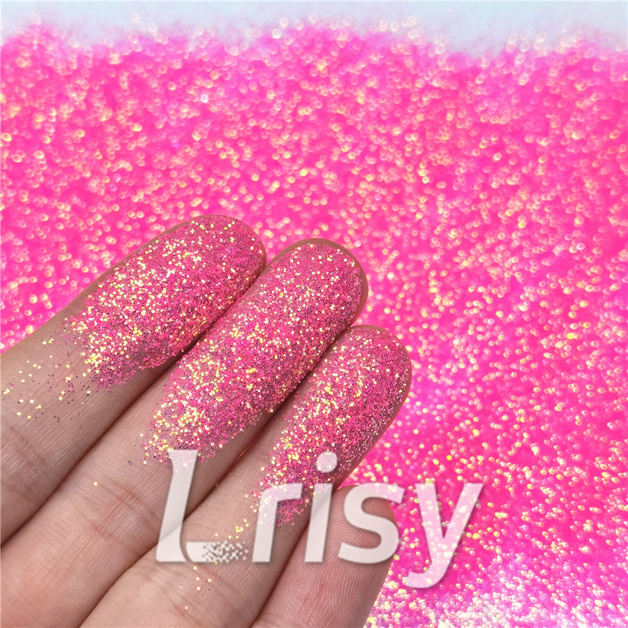 0.3mm Fluorescent Pink High Brightness Iridescent Glitter FC339