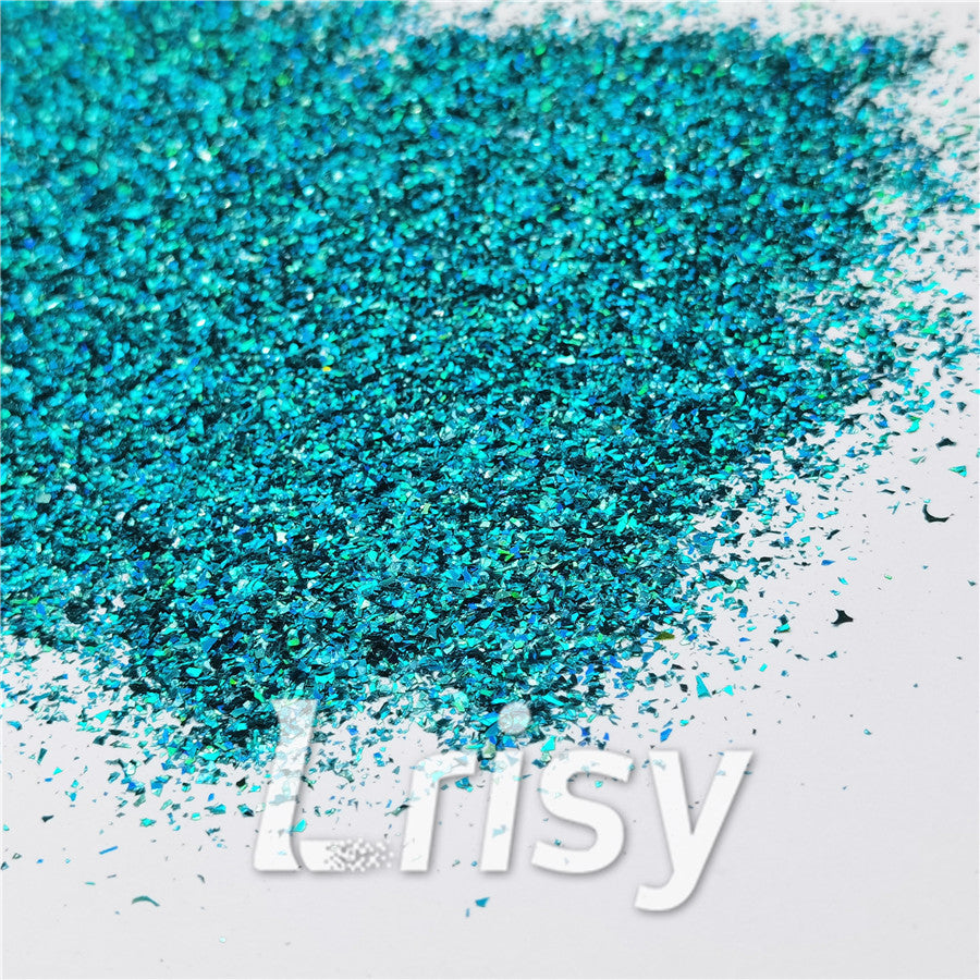 Holographic Lake Blue Cellophane Holo Shards Confetti Glitter LB0701 2x2