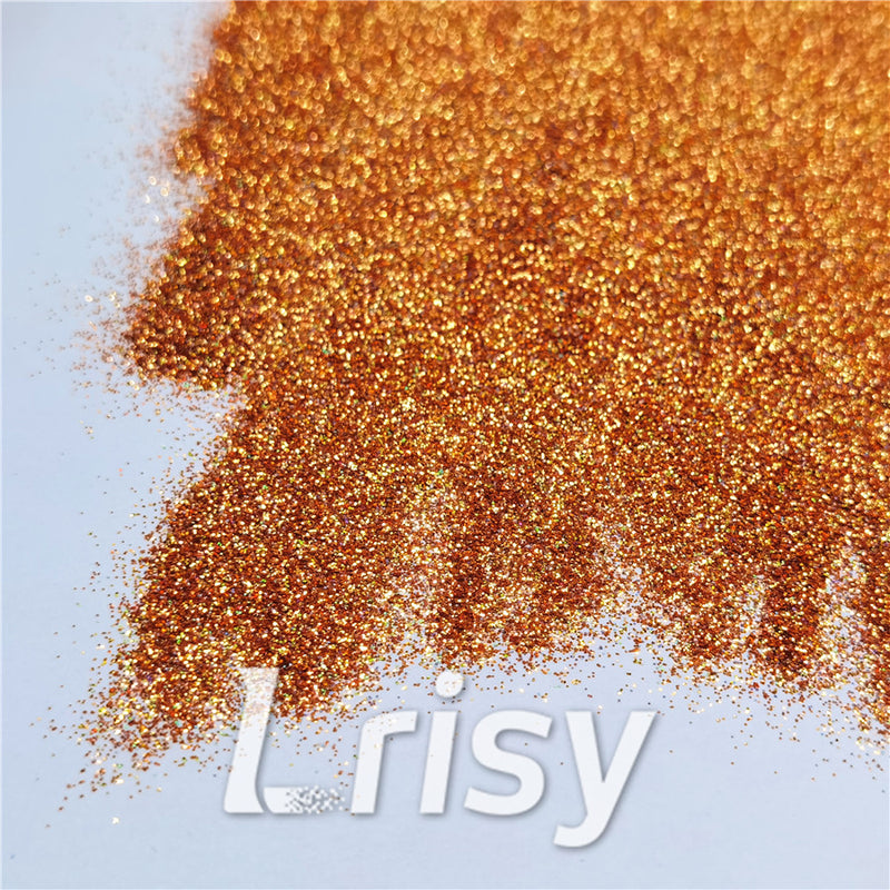0.2mm Holographic Pigment Orange Gold Glitter Cosmetic Grade SLG014-N