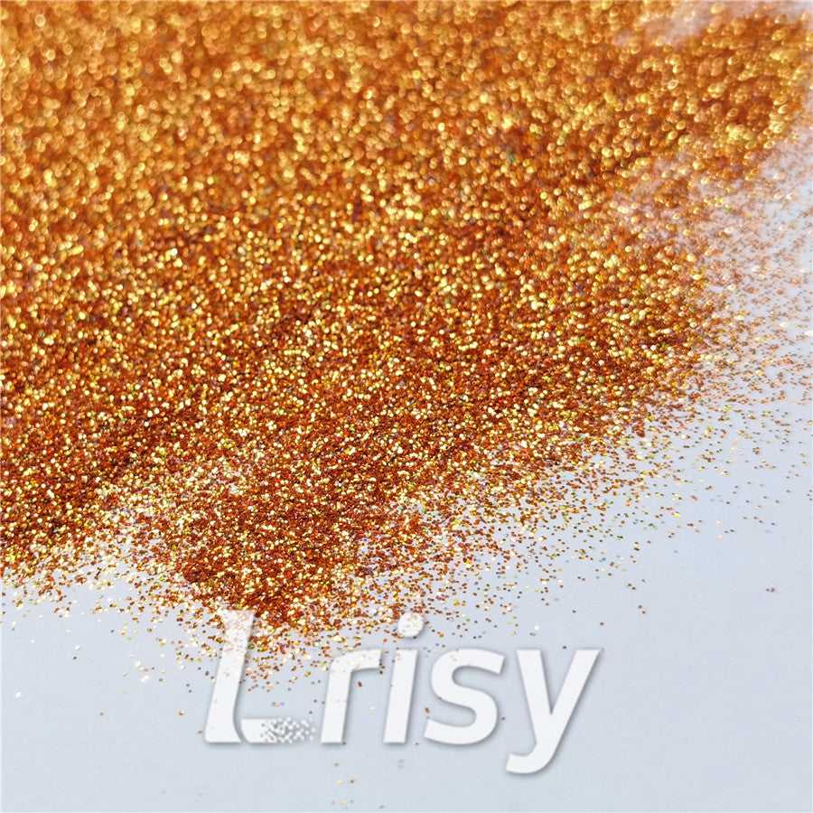 0.2mm Holographic Pigment Orange Gold Glitter Cosmetic Grade SLG014-N