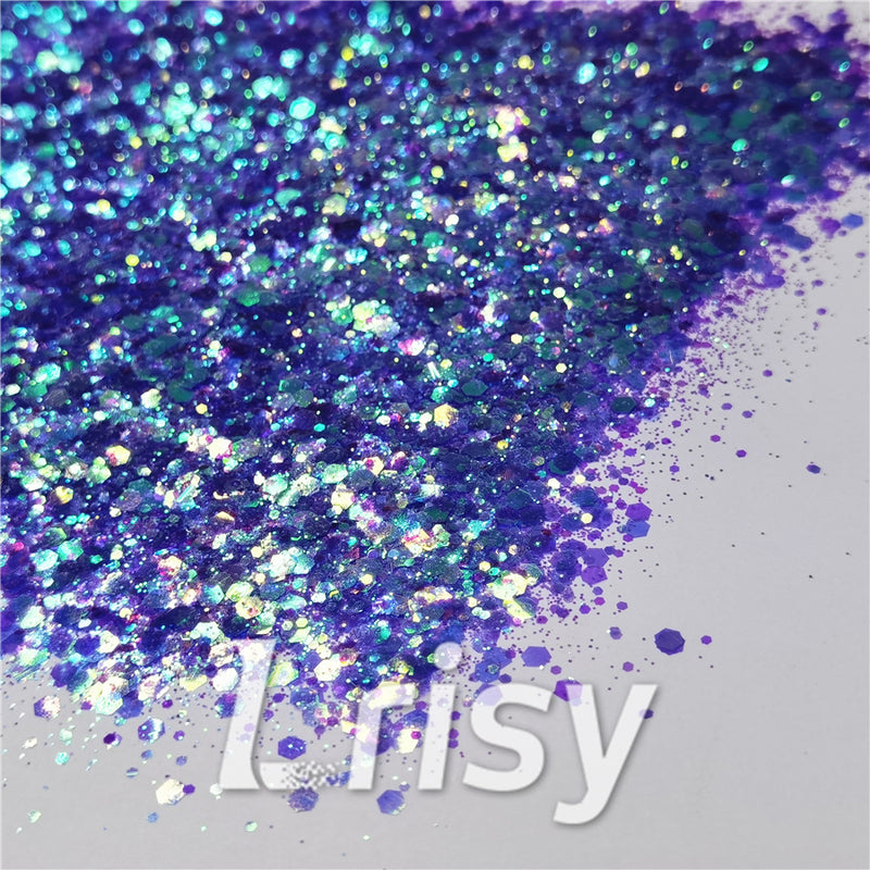 General Mixed Fluorescent Purple High Brightness Glitter FC336