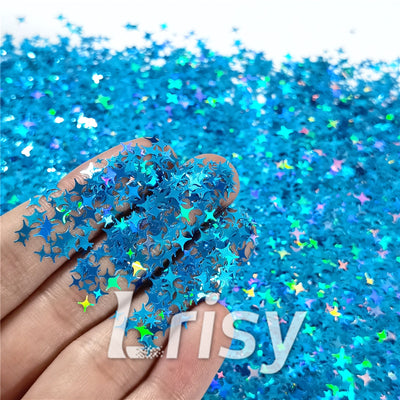 Blue Chunky Glitter for Nails, 4Bottles 4Colors Chunky Face