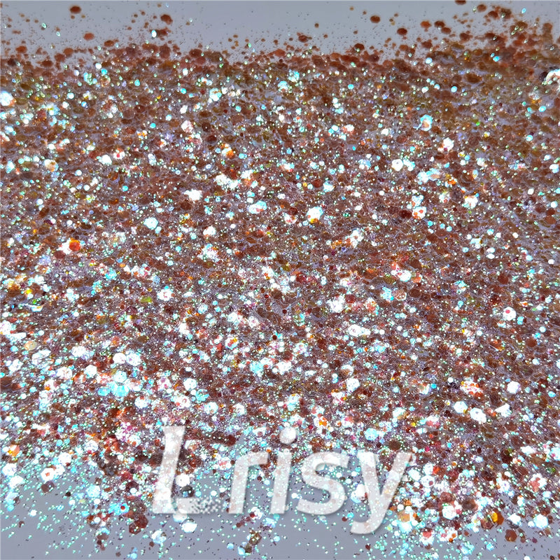 General Mixed High Brightness Dark Orange Glitter FC-F322R
