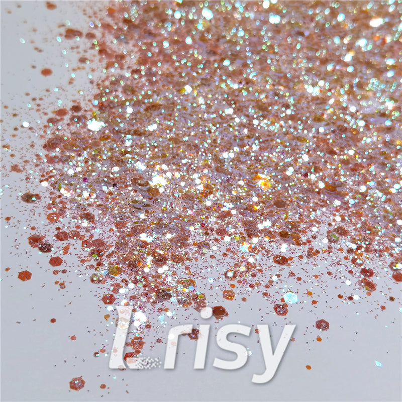 General Mixed High Brightness Dark Orange Glitter FC-F322R