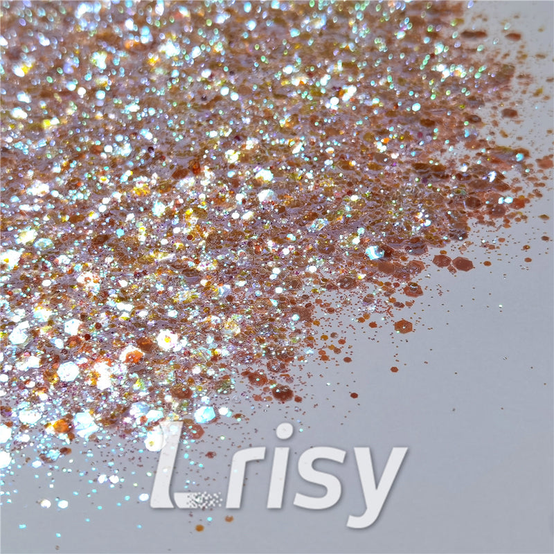General Mixed High Brightness Dark Orange Glitter FC-F322R