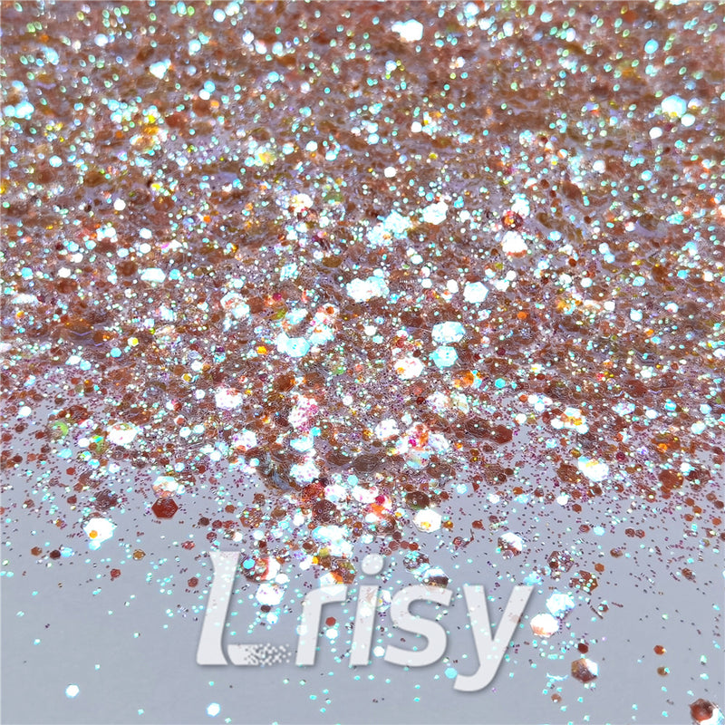 General Mixed High Brightness Dark Orange Glitter FC-F322R