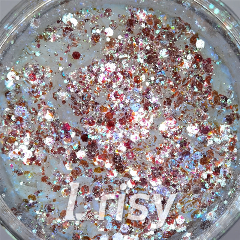 General Mixed High Brightness Dark Orange Glitter FC-F322R