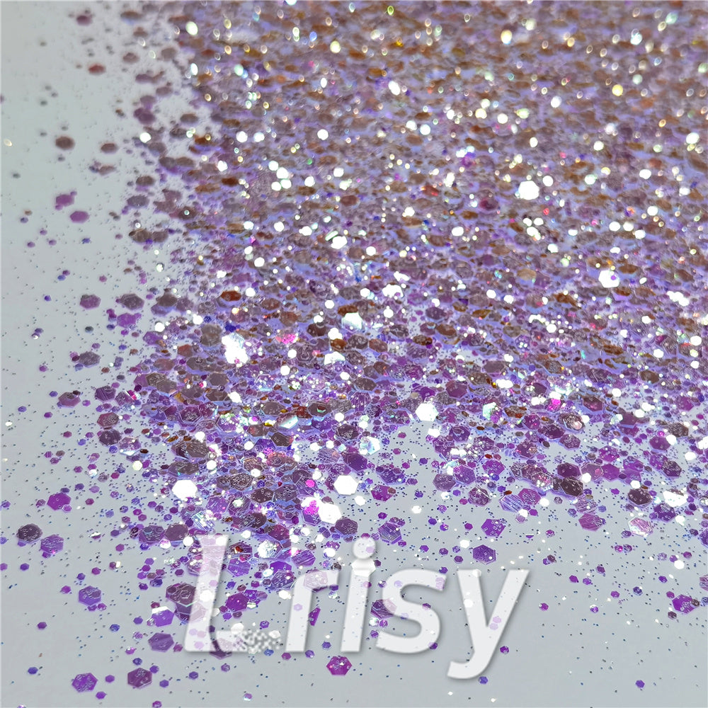 General Mixed High Brightness Purple Glitter FC-NIB