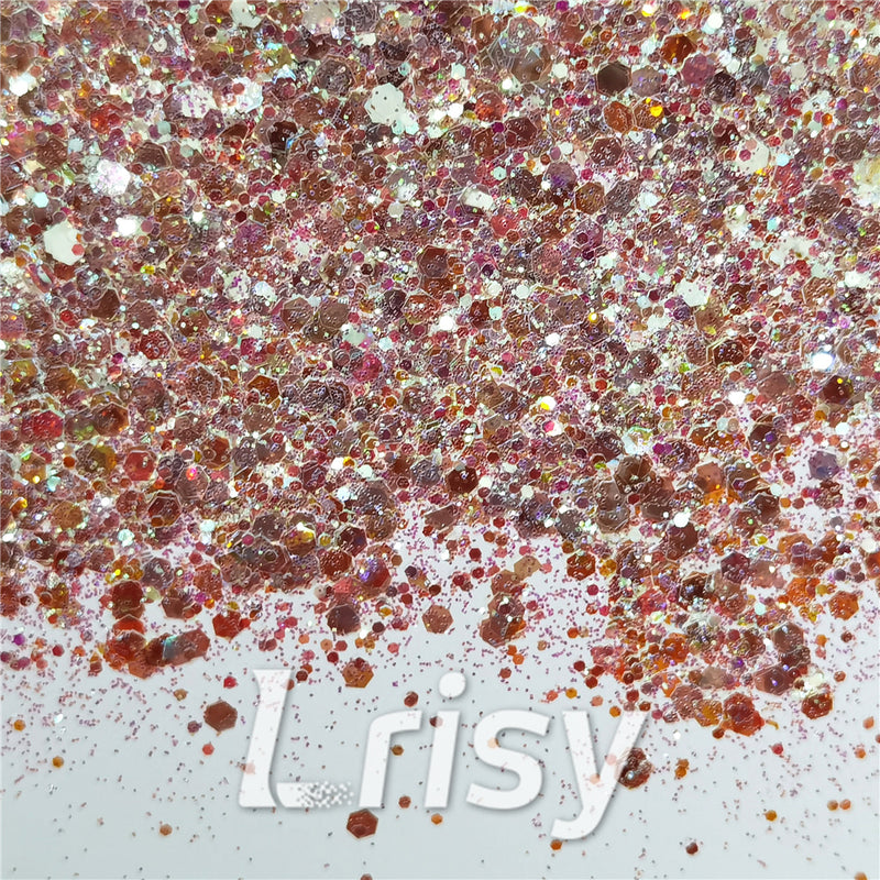 General Mixed High Brightness Dark Orange Glitter FC-F322R