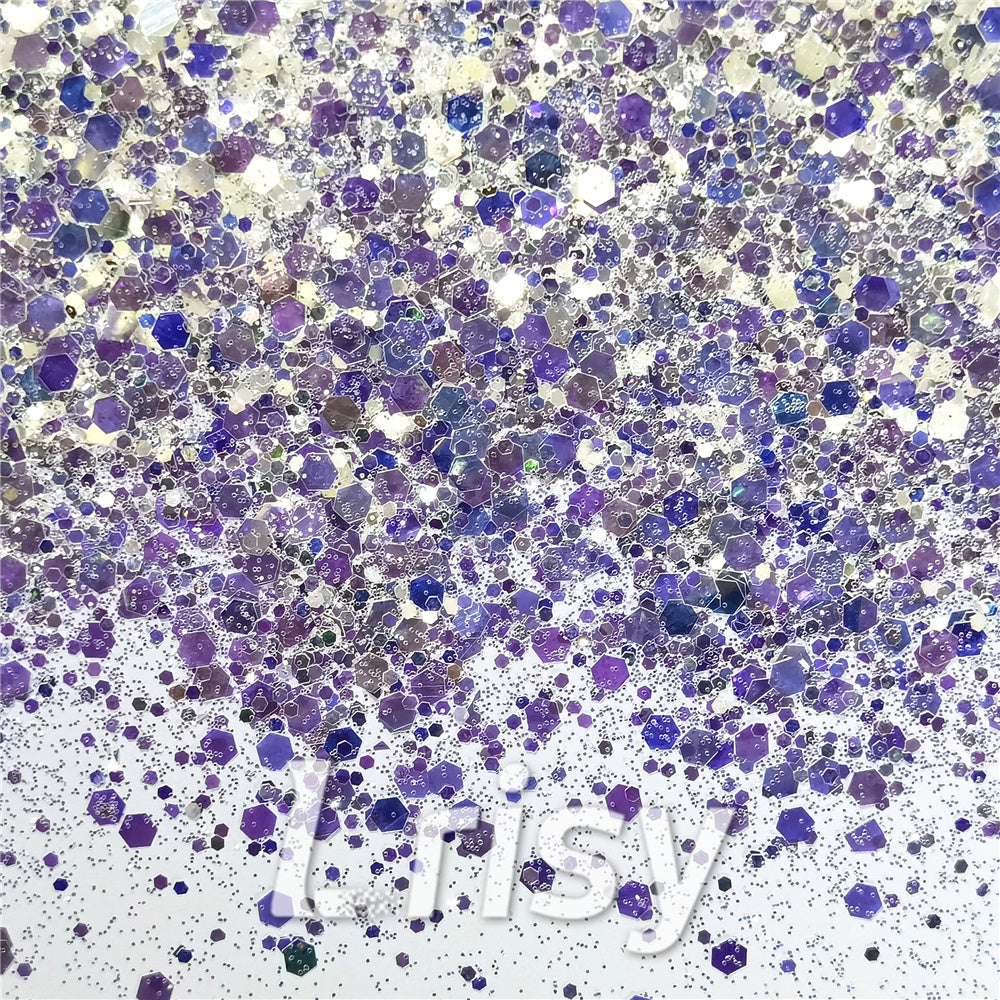 General Mixed High Brightness Bluish Violet Purple Glitter FC-F321A