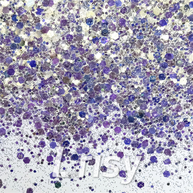 General Mixed High Brightness Bluish Violet Purple Glitter FC-F321A