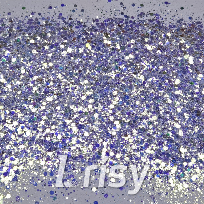 General Mixed High Brightness Bluish Violet Purple Glitter FC-F321A