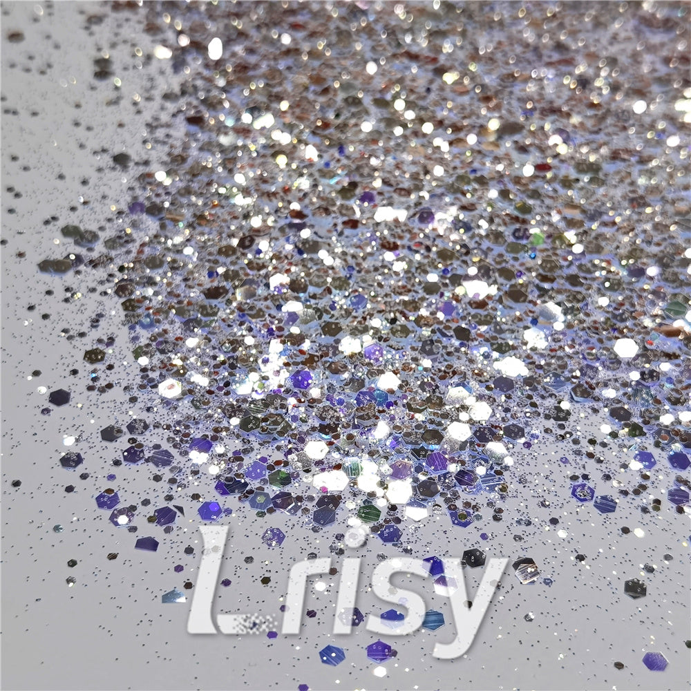 General Mixed High Brightness Bluish Violet Purple Glitter FC-F321A