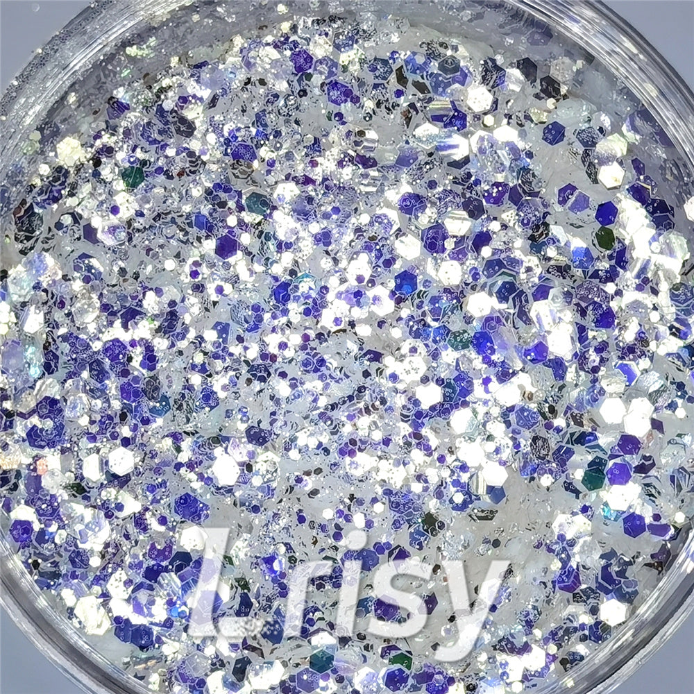 General Mixed High Brightness Bluish Violet Purple Glitter FC-F321A