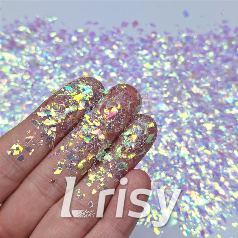 Iridescent Cellophane Glitter Flakes Shard C004 4x4