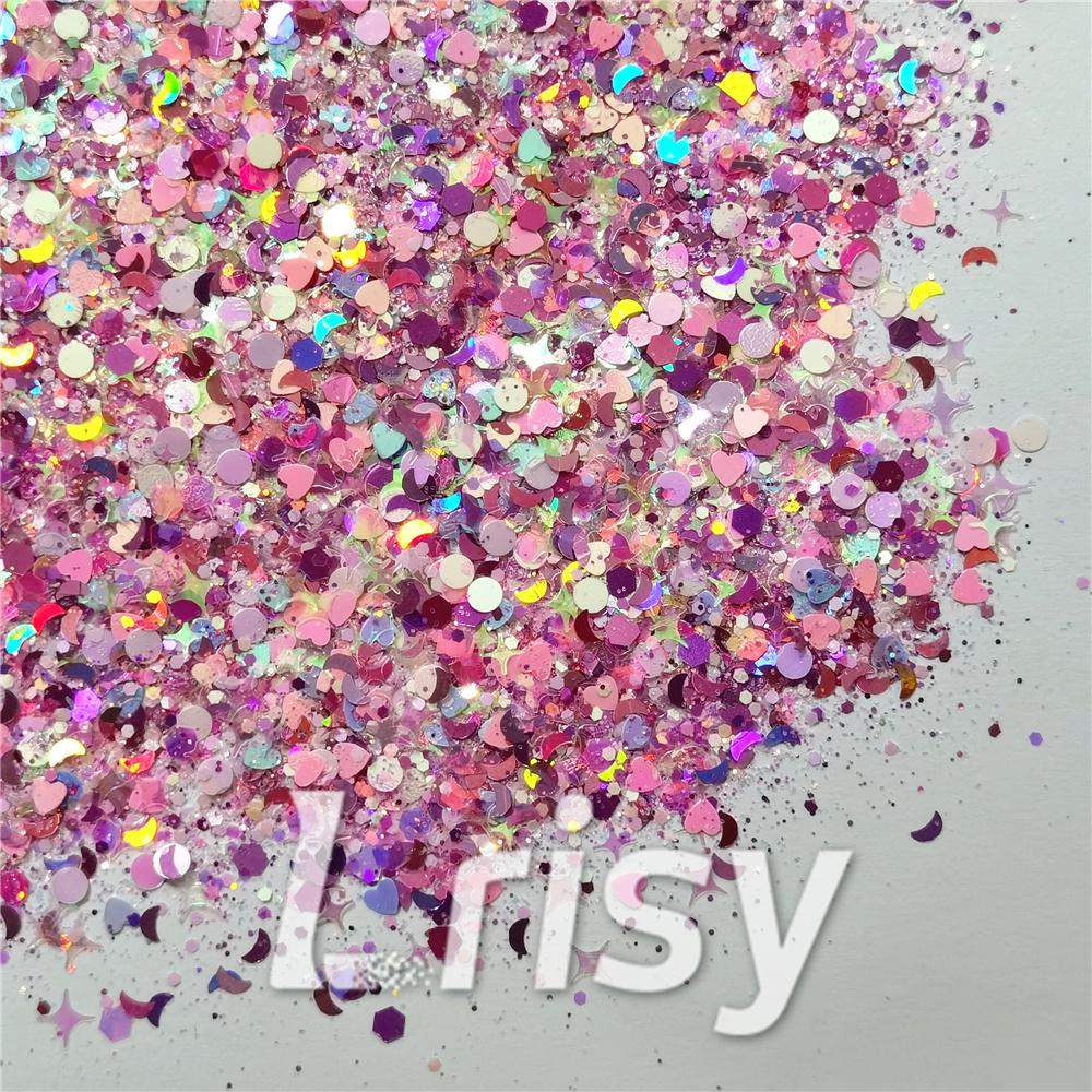 Pink Moon (By Louizakd) Custom Mixed Glitter WAL905