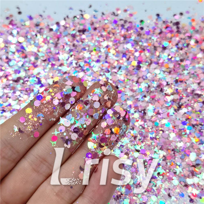 Pink Moon (By Louizakd) Custom Mixed Glitter WAL905