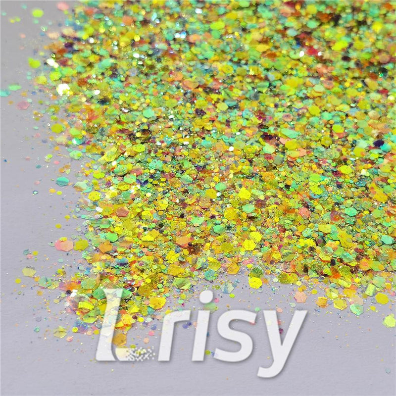Neon Bella Rainbow (By Jilllovesbellaresin) Custom Mixed Glitter WAL910