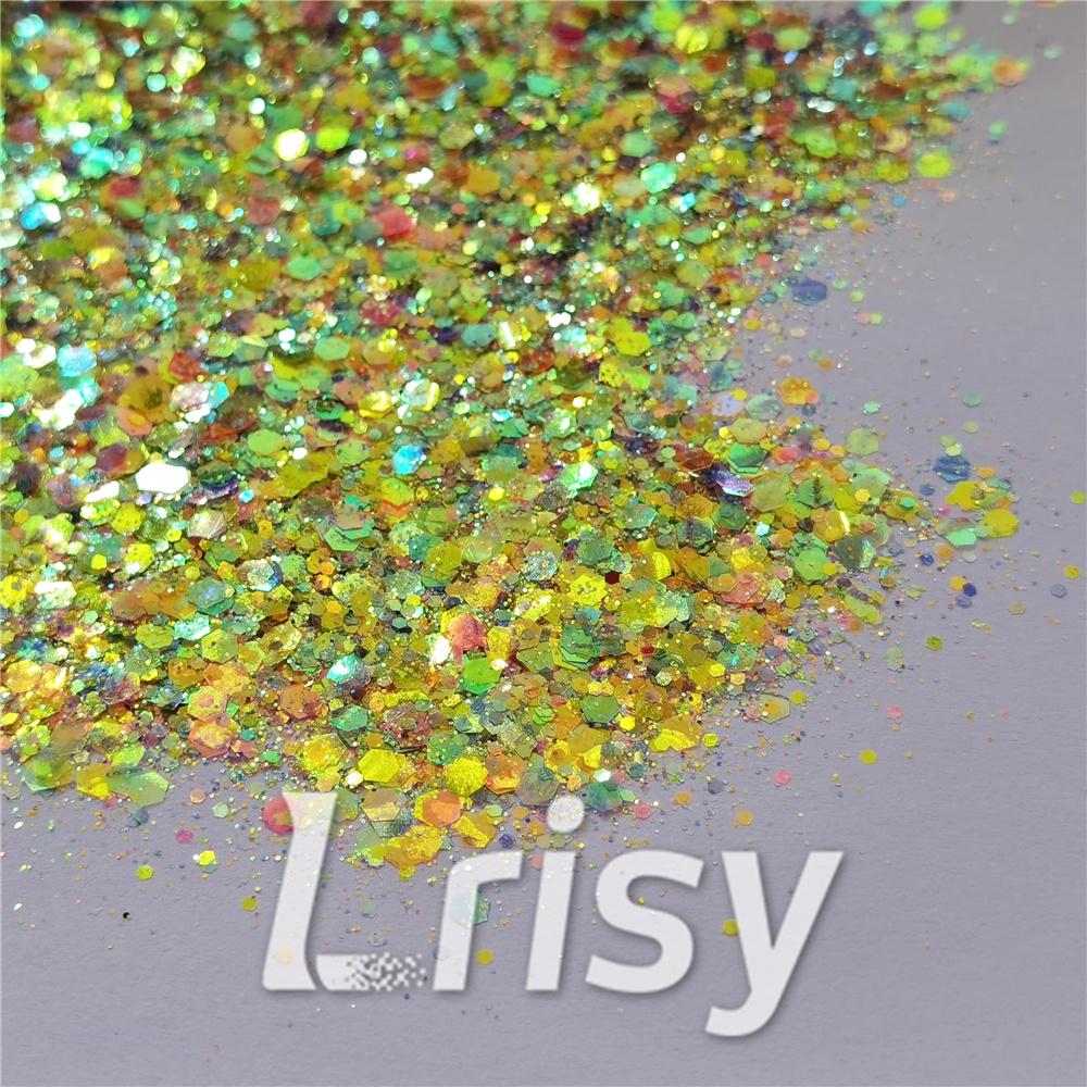 Neon Bella Rainbow (By Jilllovesbellaresin) Custom Mixed Glitter WAL910