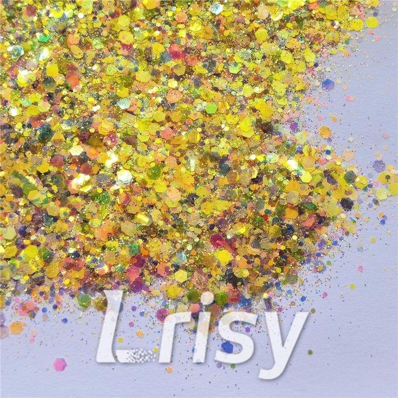 Neon Bella Rainbow (By Jilllovesbellaresin) Custom Mixed Glitter WAL910