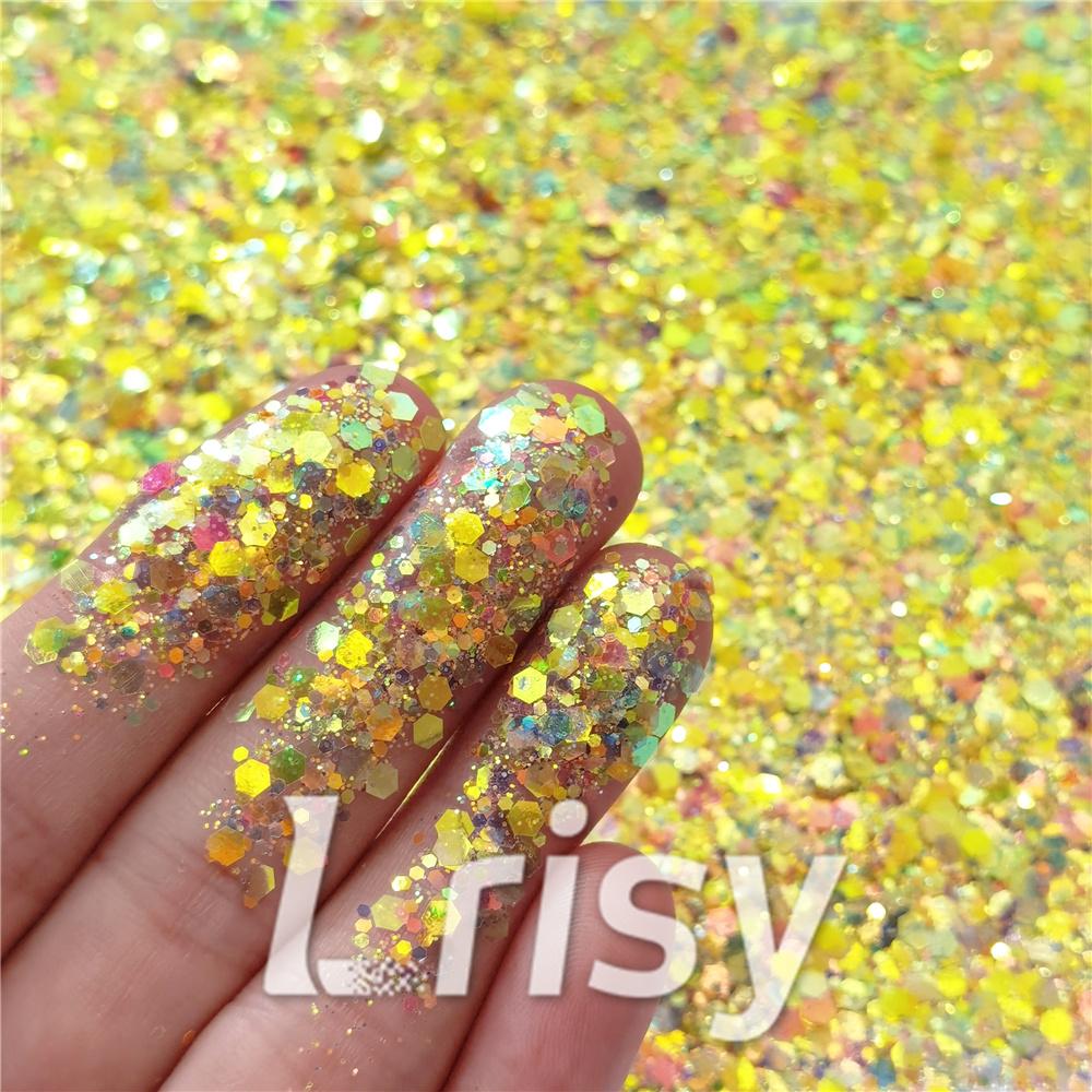 Neon Bella Rainbow (By Jilllovesbellaresin) Custom Mixed Glitter WAL910