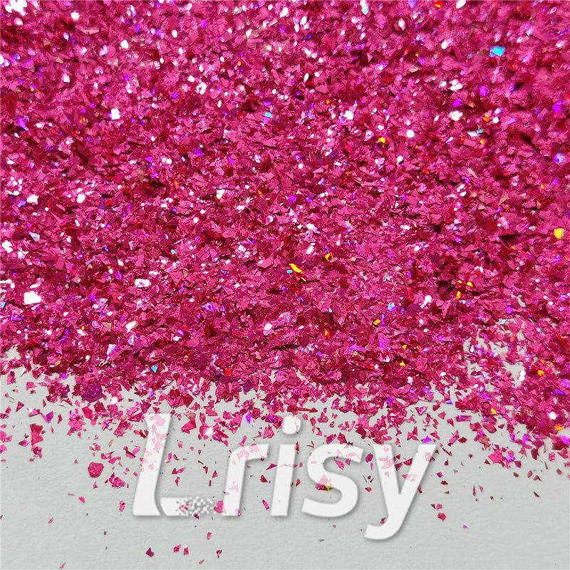 2x2 Glitter Holo Shards (Flakes) Holographic Pigment Rose Red Glitter SLG016-N