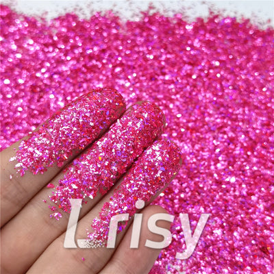 2x2 Glitter Holo Shards (Flakes) Holographic Pigment Rose Red Glitter SLG016-N