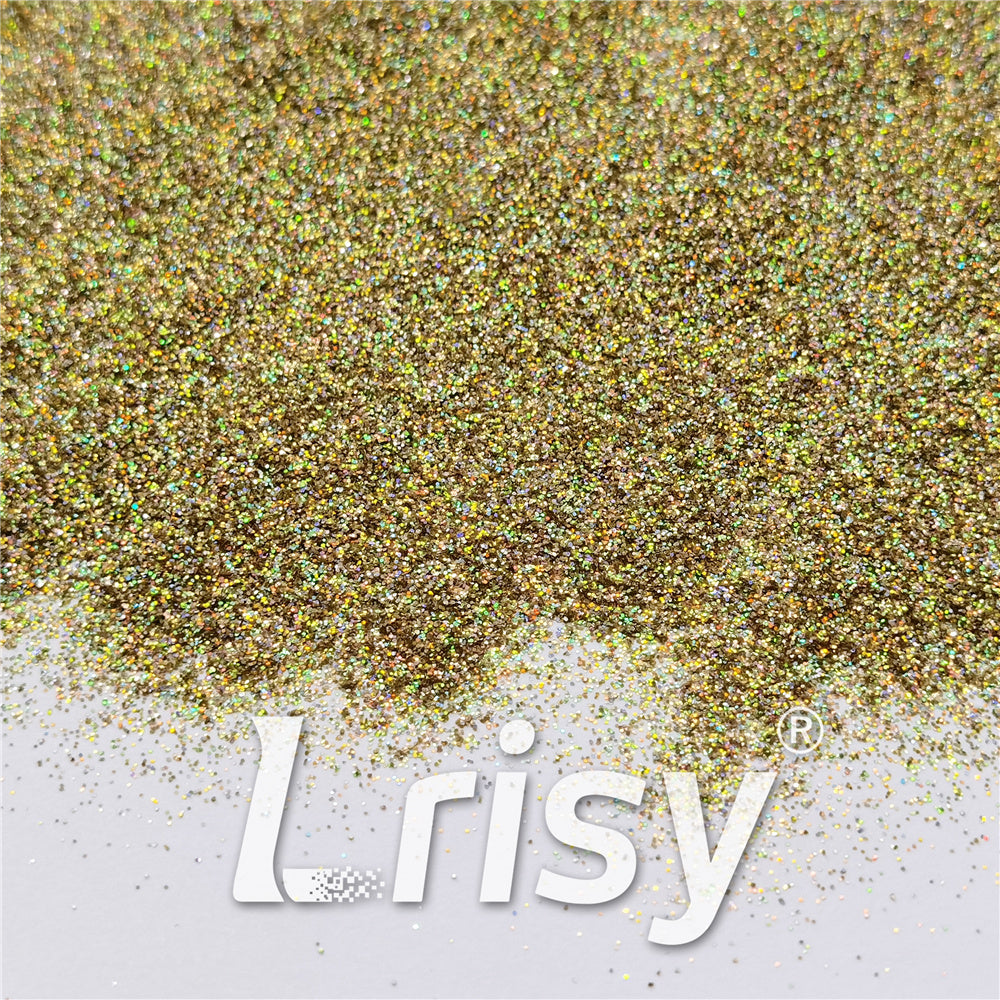 0.2mm Professional Cosmetic Glitter For Lip Gloss Holographic Light Gold FCHL222